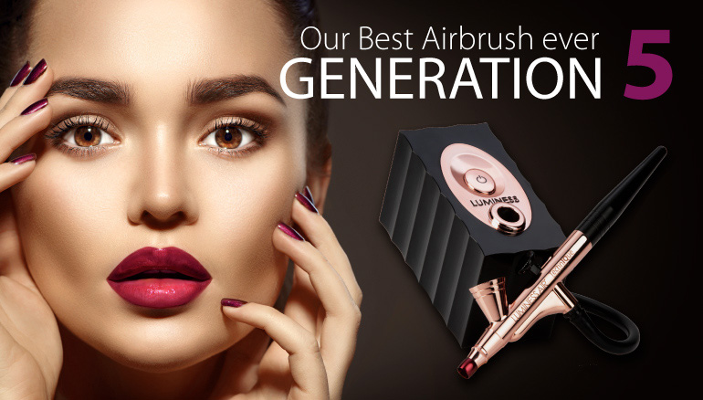 Airbrush Cosmetics Makeup Foundation Kit Machine Luminess